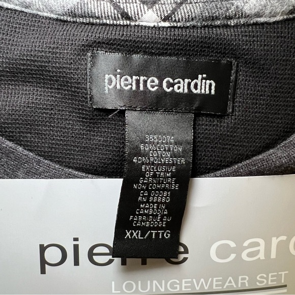 NWT Pierre Cardin loungewear long sleeve shirt and flannel pants set men’s XXL - Picture 3 of 6